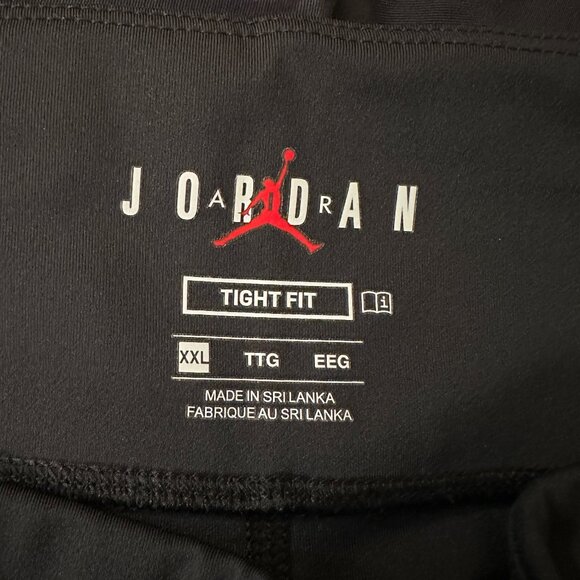 Like New Jordan Bold Black Tight Fit Leggings with Zip Back Pocket - Women's XXL - Picture 3 of 10